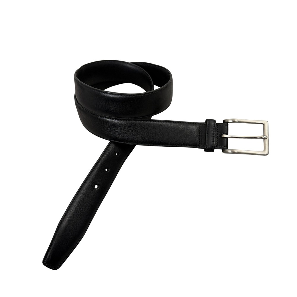 Nordstrom Belt Mens 36 Black Leather Handcrafted in USA Dress Casual Classic